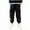 Black, variant on Babcutegg Kids Boys Cargo Pants Full Length Side Pockets Wide Leg School Wear Pants for Kids Black Size 3
