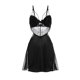 thumbnail image 1 of Gibobby Camisón para mujer Día de San Valentín Conjunto pijama dos piezas con falda lunares malla pestañas para mujer y Sexy nuevo diseño 2022(Negro,A), 1 of 4