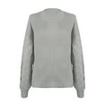 thumbnail image 5 of CUPSHE Women's Sweater Long Sleeve Crewneck Sweaters Cable Knit Tops, 5 of 6