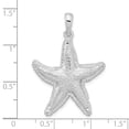 thumbnail image 2 of FJC Finejewelers 925 Sterling Silver Rhodium Plated Polished Textured Starfish Charm 35 x 25 mm, 2 of 6
