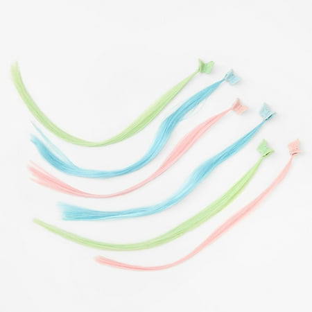 Claire's Club Faux Hair Pastel Butterfly Hair Claws - 6 Pack