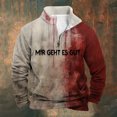thumbnail image 4 of VBARHMQRT Chandail de Football pour Hommes Hiver Imprimé Vintage Col à Manches Longues Chandails à Capuchon, 4 of 4