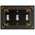 thumbnail image 1 of Metal Light Switch Plate Cover Elegant Victorian Floral Frame Black FRA077, 1 of 13
