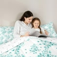 thumbnail image 5 of Manfei Cherry Blossom 3 Pieces Queen Comforter Set,Chic Flower Ultra Soft Bedding Sets,Japanese Style Bedding Comforter Set,Super Cozy Girls Bedroom Decor,Reversible, 5 of 8