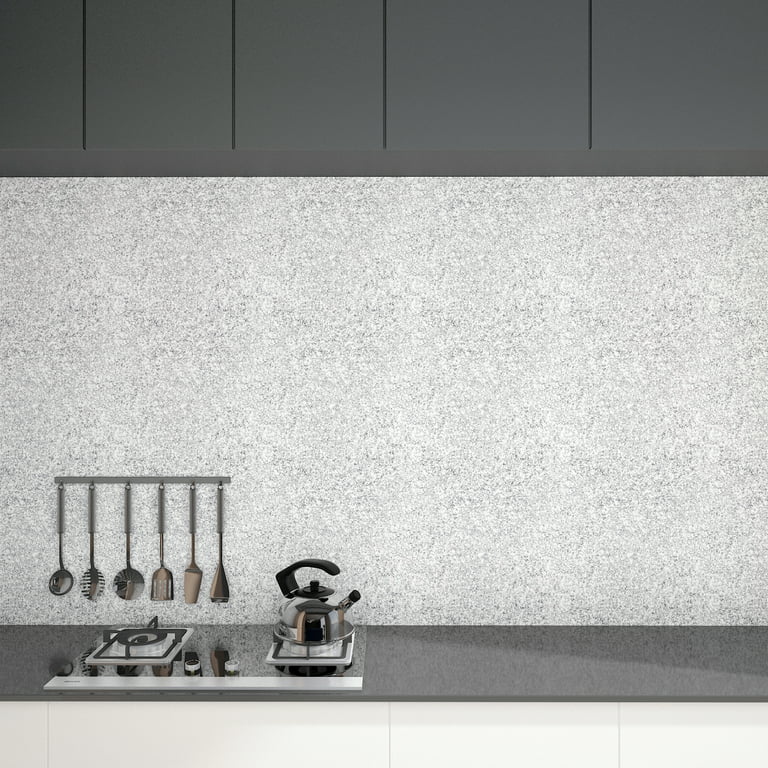 Decotalk Glitter Silver Peel and Stick Wallpaper 17.7 x 120 inch, Brown