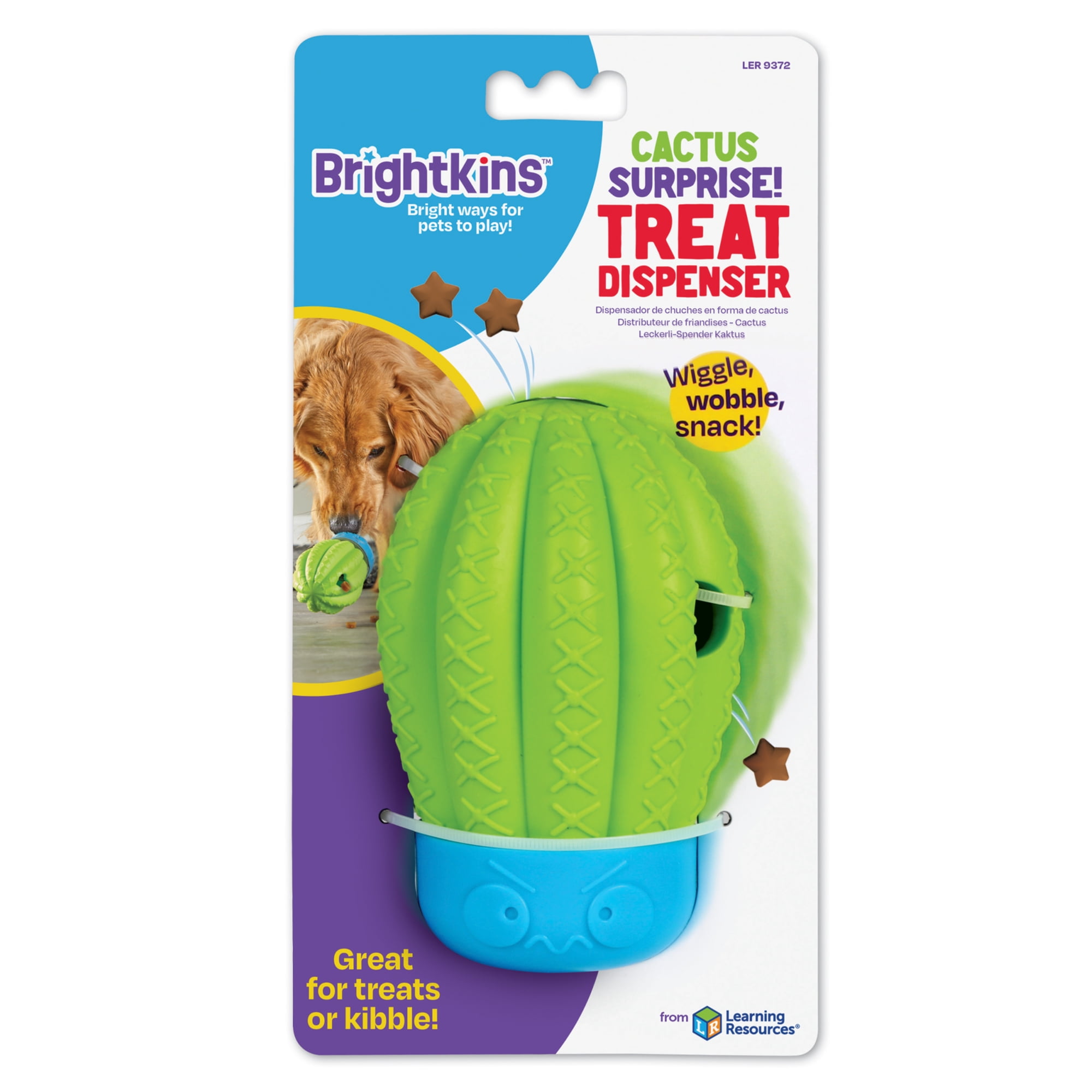 Brightkins Cactus Surprise Dog Puppy Treat Dispenser Dog Birthday Toy Interactive Food Dispenser