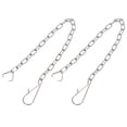 thumbnail image 1 of Cadena de manija del inodoro, 2 piezas de 250 mm/9.84" cadena de elevación universal de acero inoxidable para inodoro, 1 of 7