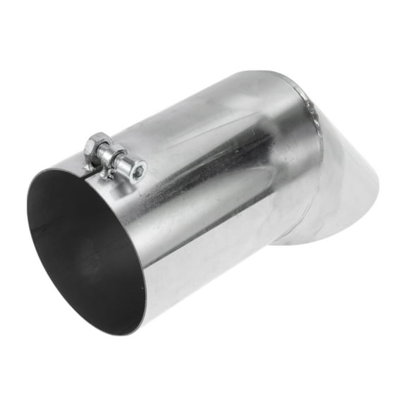 Unique Bargains 3.5"ID Inlet T304 Stainless Steel Turn Down Exhaust Tip 9.1" Long Silver Tone