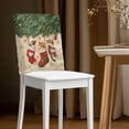 thumbnail image 2 of TSOVTHRID Cat Stocking Pine Tree Print Dining Chair Back Slipcover Chair Back Cover Stretchable Chairs Protector Slipcovers for Home Dining Room Kitchen Hotel Christmas Decor, Set of 2, 2 of 7