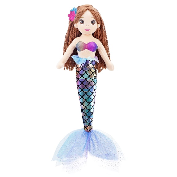 Lullaberry 18" Sparkly Mermaid Tifara - Soft Plush Stuffed Mermaid Doll Gift for Toddler Girls