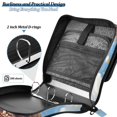thumbnail image 5 of Haosy 3 Ring Zipper Binder with Shoulder Strap Waterproof Trapper Keeper 2 Inch D-Ring 500 Sheets Capacity, Beagle Dog and Butterfly, 5 of 8