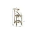 thumbnail image 4 of Linon Roxy 24" Indoor Counter Stool with Rattan Seat, Graywash, 4 of 4