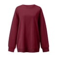 thumbnail image 3 of Women's Oversized Sweatshirt Crewneck Long Sleeve Loose Pullover Tops Fall Fashion Solid Color 2024 Winter Basic Shirts, 3 of 3
