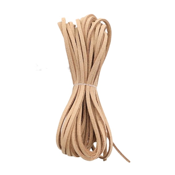 Monstrate Cuerdas de gamuza sintética Cuerda de encaje de cuero Cuerda Fabricación de joyas Accesorios Artesanía Mano Multicolor para Caqui Artesanía Caqui claro Monstrate HA062101-27