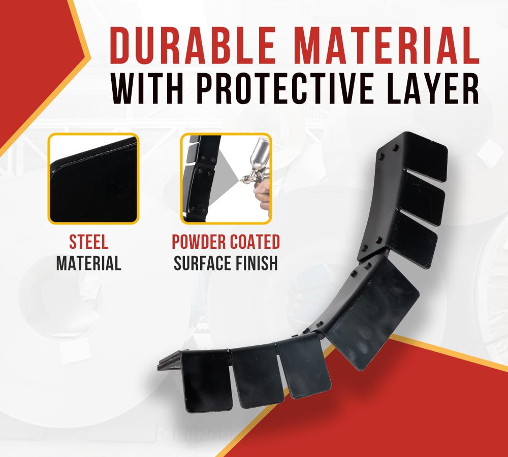24" Long Steel Coil Edge Protector w/ Rubber Pads - Steel Powder Coated Heavy Duty Corner Protector Ideal for Industrial Processes, Transportation, and Storage