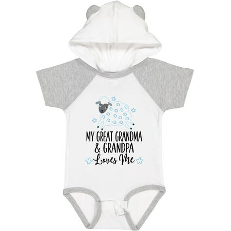 

Inktastic My Great Grandpa and Grandma Love Me Boy Lamb Gift Baby Boy or Baby Girl Bodysuit