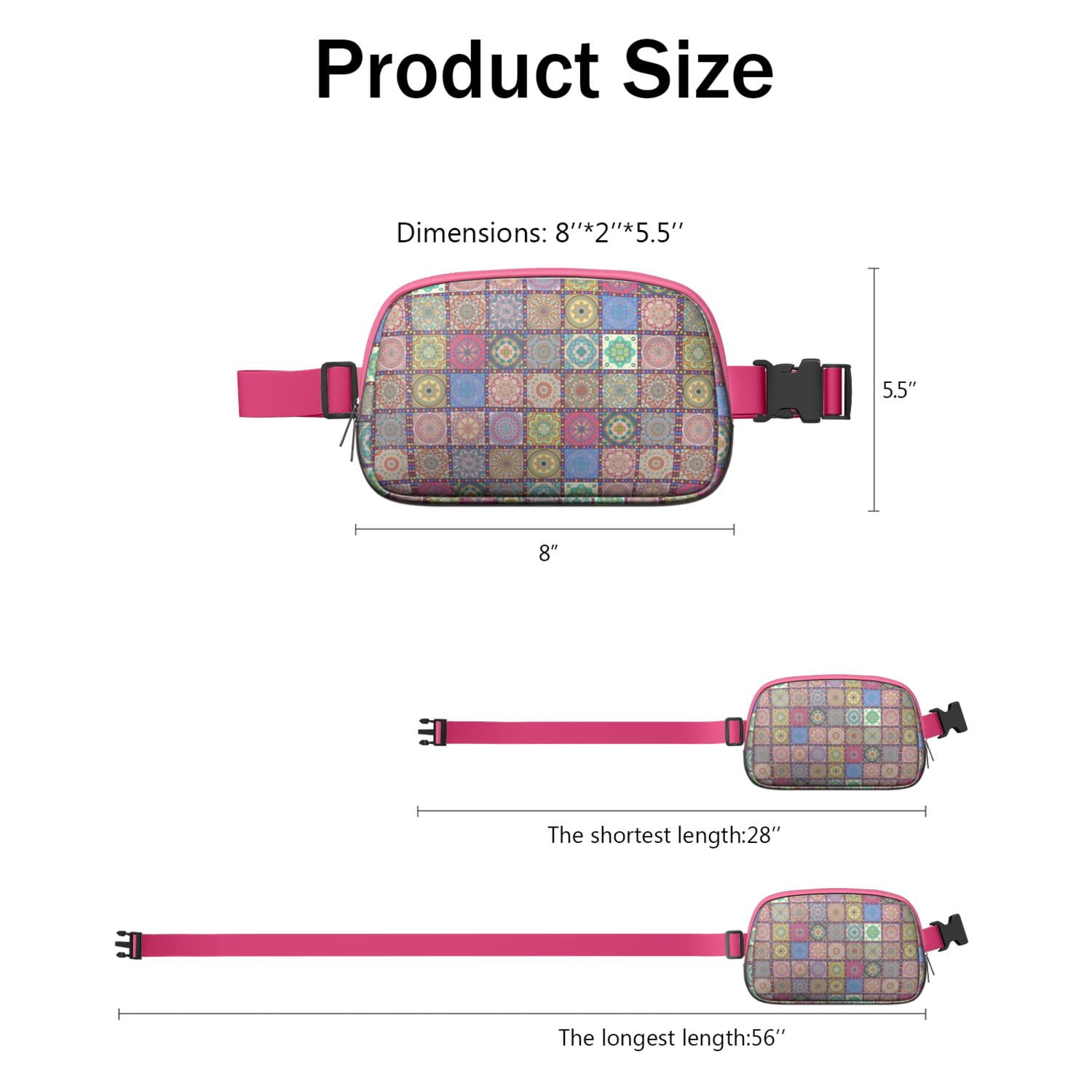 Artistic Running Belt Bag – Geometric Fanny Pack for Women – Secure and Adjustable