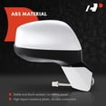 thumbnail image 3 of A-Premium Right Passenger Side Power Door Mirror Compatible with Honda Civic 2012 2013 2014 2015 - Non-Heated, Manual Folding Outside Rear View Mirror - White (Paint to Match), 3 of 6