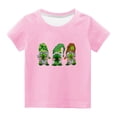 thumbnail image 2 of EGNMCR Blouses & Chemises à Manches Courtes Col Rond pour Tout-Petits Garçons Filles Mode Mignon Col Rond Imprimé Haut à Manches Courtes Blouse Fille, 2 of 4