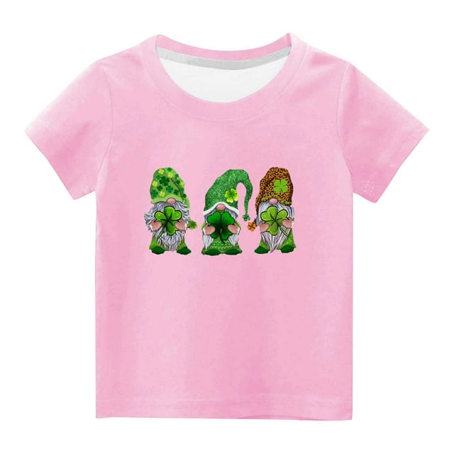 Funicet Hauts à Manches Courtes pour Femmes, Hauts Mignons pour Femmes, Enfants Garçons Filles Mignons Col Rond Imprimé Haut à Manches Courtes, Hauts à Manches Courtes pour Femmes, Cadeaux pour Filles