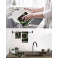 thumbnail image 5 of Spring Eucalyptus Leaves Kitchen Dish Towels for Drying Dishes Set of 3, Farmhouse Botanical Brown Wood Waffle Weave Microfiber Hand Tea Bathroom Towels Quick Dry & Absorbent Towel 15.7x23.6, 5 of 7