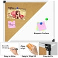 thumbnail image 4 of AGCAN White Board and Cork Board 47" x 35" Magnetic Dry Erase Board 1/2 Corkboard Combination Board for Wall, 4 of 9