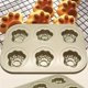 thumbnail image 4 of Sartén Madeleine de 6 tazas, antiadherente, pequeña, molde para hornear gatos, acero al carbono pesado (dorado) Sincero Hogar, 4 of 7