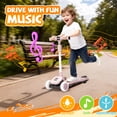 thumbnail image 4 of Scooter for Kids Aged 3-9, SHINPT Toddler Scooter for Boys and Girls, Kids Scooters age 3-9 with flashing wheels, Kids Ride On 3-Wheel Scooter W/Buildable Blocks, Folding Kick Scooter for Best Gift, 4 of 10