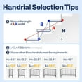 thumbnail image 6 of SPECSTAR 2-Pack Galvanized Steel Hand Rails for Outdoor Steps – 54.1" Curved Ends and Safety Balusters Exterior Railing Kit (5-Step, Black), 6 of 8