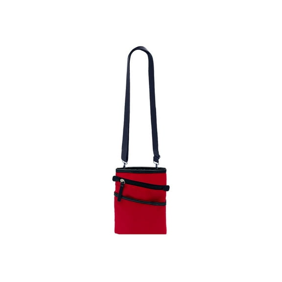 Francine Collections City Slim Dallas - Crossbody bag - nylon twill, vegan leather trim - red - 7"