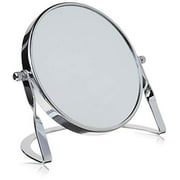 Jerdon MC113C Dual-Sided 5X/1X Magnification Table Top Makeup Mirror, Chrome Finish, 1 Count