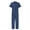 Blue, variant on Qiopertar Men's Zipper Overalls Lapel Jumpsuit Casual Long Sleeve Solid Color Coveralls Workwear Utility Jumpsuits, Black L