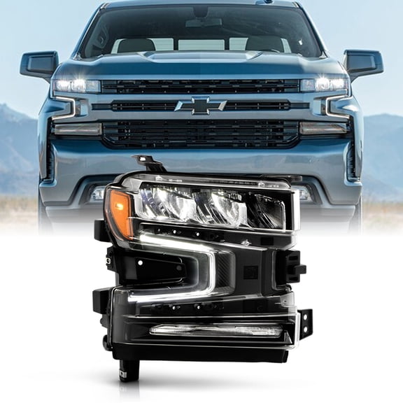 2019-2021 Chevy Silverado 1500 Full LED Headlight w/Halogen Signal Passenger