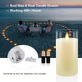 thumbnail image 5 of Glass Flameless Candles, Battery Operated LED Pillar Candles with Remote and Timer, Radiance Candles for Valentine's Day Decor, 5 of 7