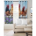 thumbnail image 2 of Vintage Rooster Blackout Curtains for Bedroom Living Room Darkening Curtains 84 Inch Length 2 Panels Set Spring Floral Pastoral Animals Watercolor Window Curtain Window Treatment Drapes 52"x84", 2 of 9