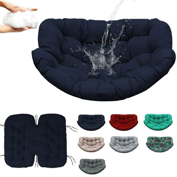 Outdoor Papasan Rocking Chair Cushion, Water Resistant Egg Chair Cushions replacement, Hanging Basket Swing Cushion 6.3in thick, Indoor Rocking Chair Seat Cushion
