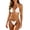White, variant on Triangle Bikini Top 2 Piece Womens String Thong Bikini Set High Cut Brazilian Style Two Piece Bathing Suit with Chain
