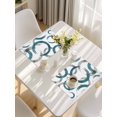 thumbnail image 5 of Turquoise Grey Placemats Set of 12, Geometric Circle Modern Abstract Simple Art Placemats for Dining Table, Place Mats for Kitchen Tabletop, Waterproof Wipeable Dining Table Mats Set, 5 of 9