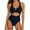 Black, variant on Ladies Bikini Bathing Suit Slimming Effect Backless UV Protection Perfect For Beach And Pool Use Premium Pink S