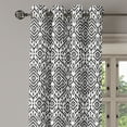 thumbnail image 2 of Ambesonne Bohemian Grommet Curtain, Scribble Ikat Art, 50" x 72", White and Charcoal Grey, 2 of 6