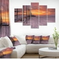 thumbnail image 1 of Texel Island Seaside Jetty Panorama - Art Mural Moderne sur Toile, 1 of 1