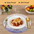 thumbnail image 4 of Purple Coastal Wave Round 13 Inch Placemats Set of 6, Summer Modern Ocean Beach HeatResistant Non Slip Place Mats for Dining Table, Wipeable Braided Kitchen Table Mats for Housewarming, 4 of 9
