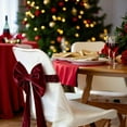 thumbnail image 4 of Dserhfy Christmas Velvet Chair Sashes, 11.8" x 29.5" Burgundy Chair Bows Tie Back for Christmas Banquet Wedding Birthday Party Dining Room Decoration, 4 of 8