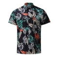 thumbnail image 1 of Camisa hawaiana para hombre, informal, holgada, playera, con solapa y botones Pompotops  oipoqjl44622, 1 of 3