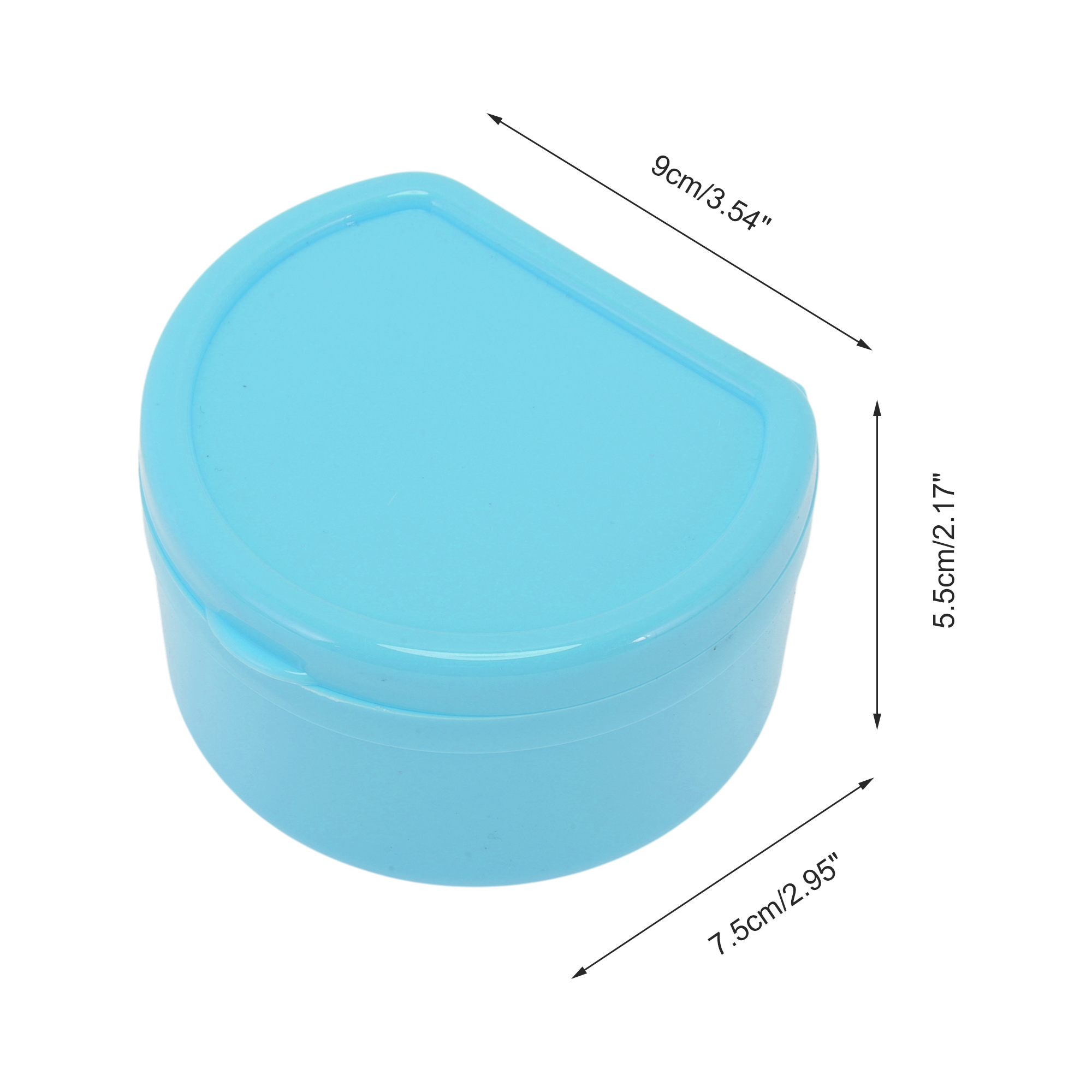 Unique Bargains Reusable Braces Box with Strainer 1 Pc Light Blue
