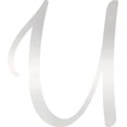 thumbnail image 1 of Decorative Acrylic Letter, Custom Blank U Script, 8'' Tall Clear Alphabet, 1 of 5