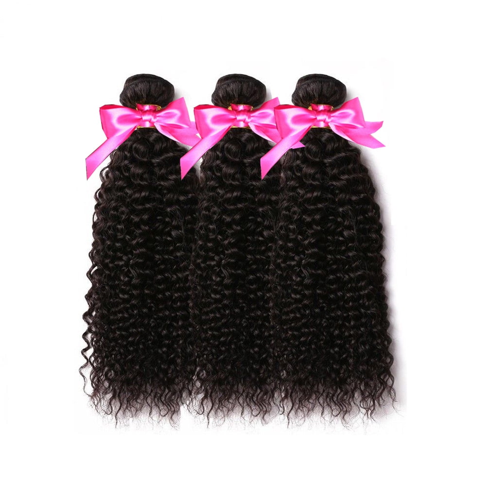 Unique Bargains Brazilian Jerry Curl Bundles 100% Human Hair 20