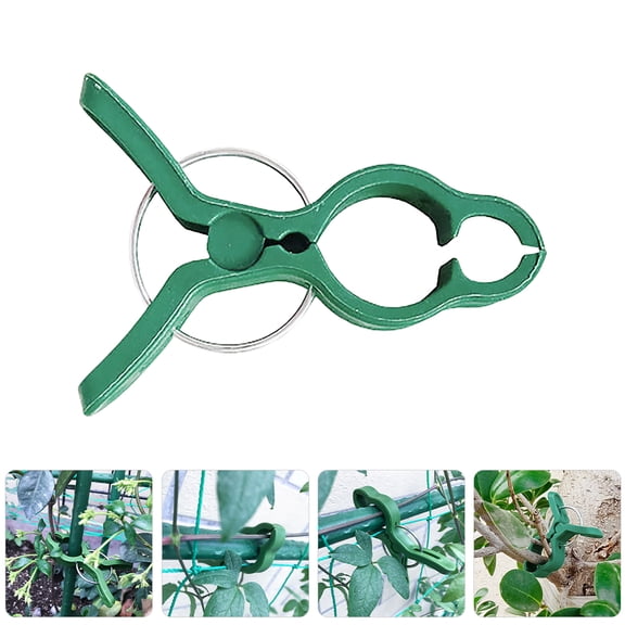 HEALEEP 60pcs Tomato Plant Stem Support Clips, Plastic Garden Fixing Clips for Straightening and Securing Stems