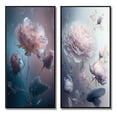 thumbnail image 2 of Designart "Soft Ethereal Pink Rose Blossom I" Floral Rose Framed Wall Art Set Of 2 - Traditional Pink Gallery Wall Frame Set For Home Decor, 2 of 6