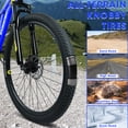 thumbnail image 6 of POVANLI 26 Inch Mountain Bike Dual Full Suspension, Aluminium Frame for Men Women, Go to Work with 21-Speed Disc Trail Commuter City Beach, Youth Ages 15+, Gift(Black), 6 of 8